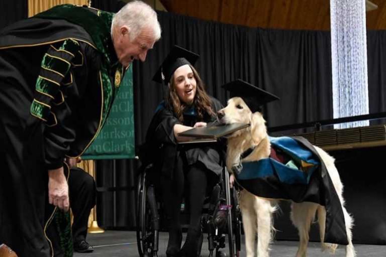 Sadık Köpek Sahibiyle Birlikte Üniversiteden Mezun Oldu!
